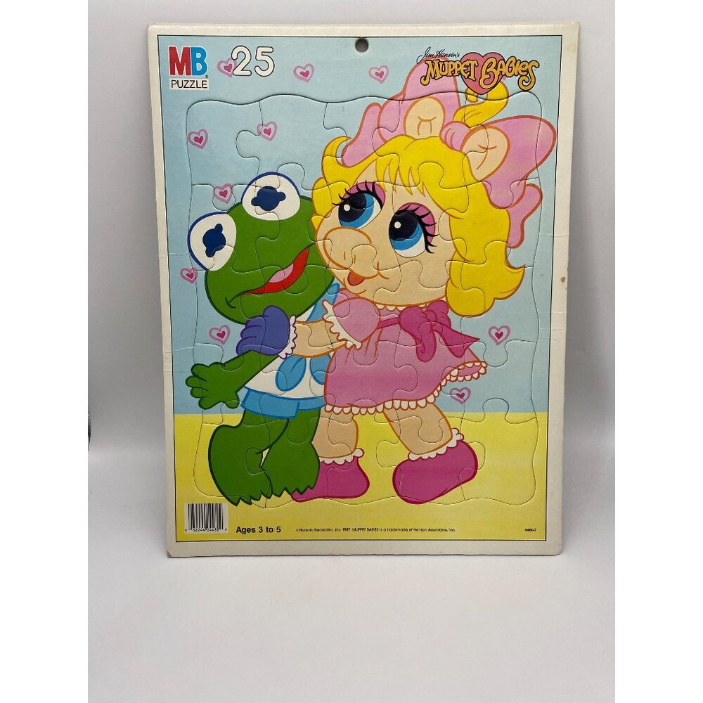Vintage 1987 Milton Bradley Muppet Babies Frame Tray Puzzle- Retro Jigsaw